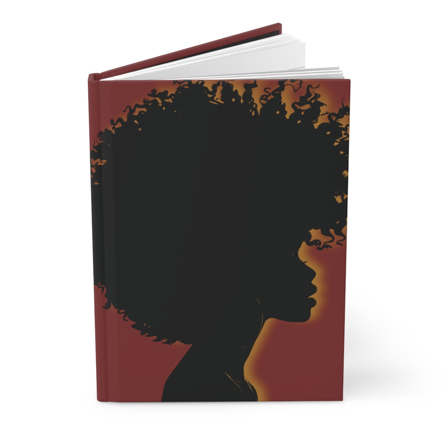 Glowing Silhouette Matte Hardcover Journal - Red Butterfly Sanctuary