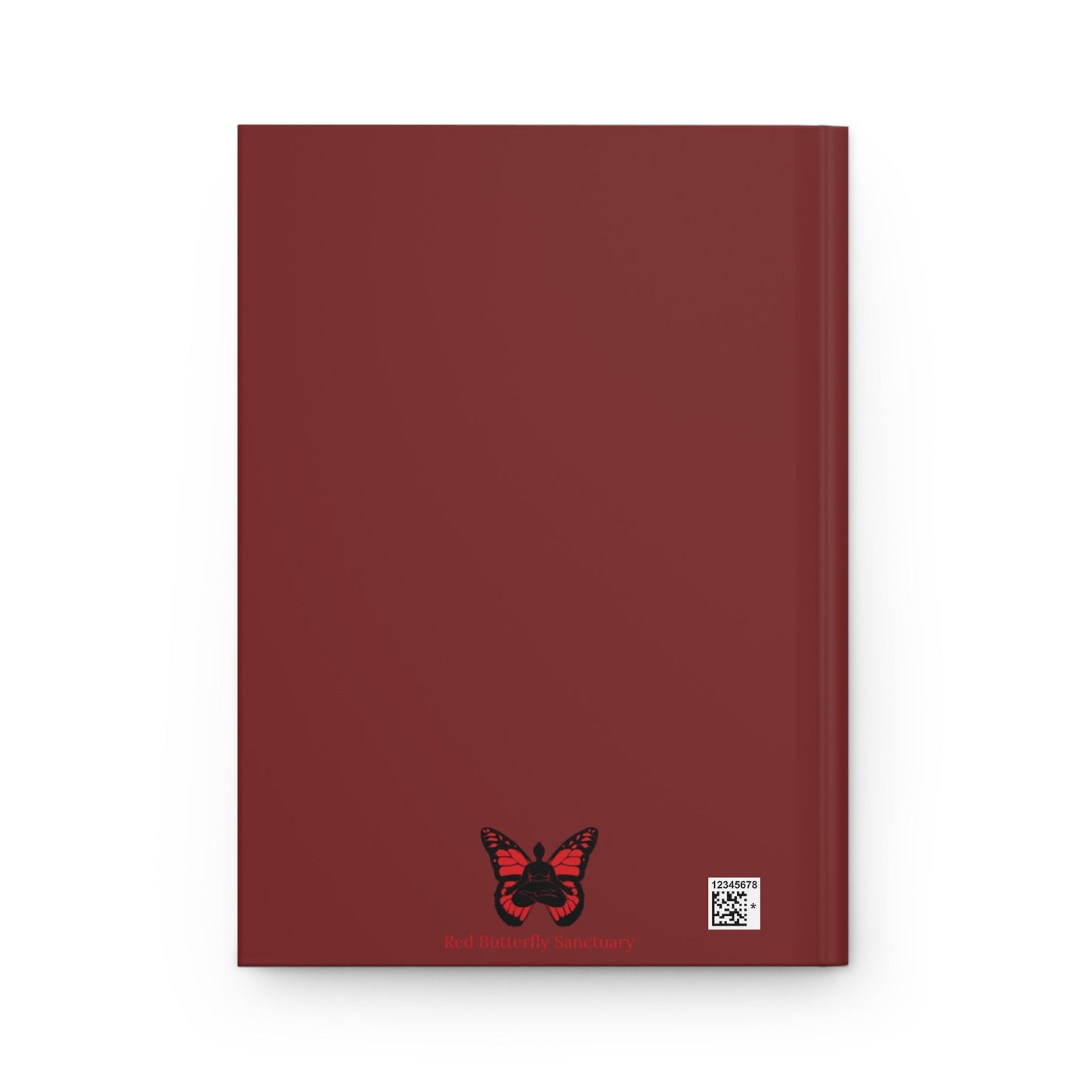 Glowing Silhouette Matte Hardcover Journal - Red Butterfly Sanctuary