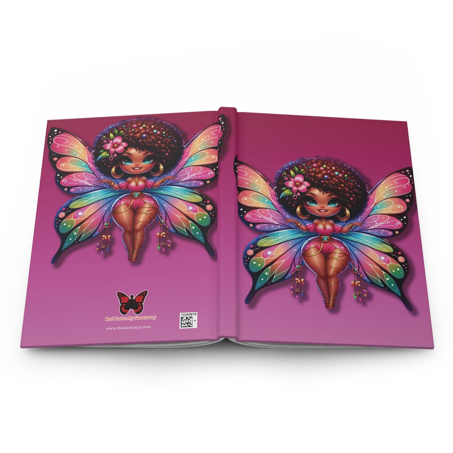 Enchanted Fairy Matte Hardcover Journal - Red Butterfly Sanctuary