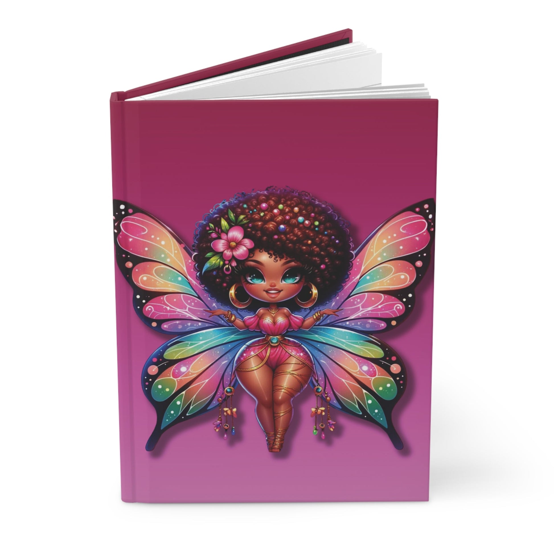 Enchanted Fairy Matte Hardcover Journal - Red Butterfly Sanctuary