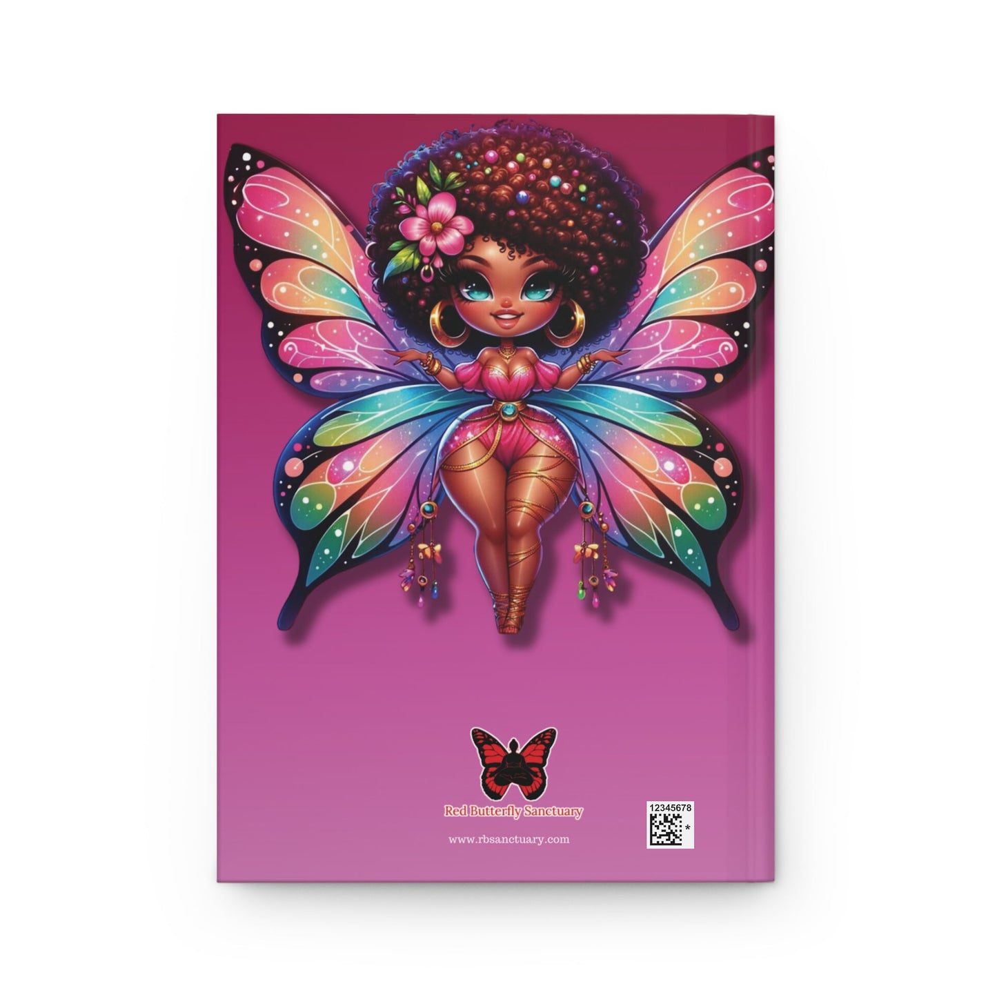 Enchanted Fairy Matte Hardcover Journal - Red Butterfly Sanctuary