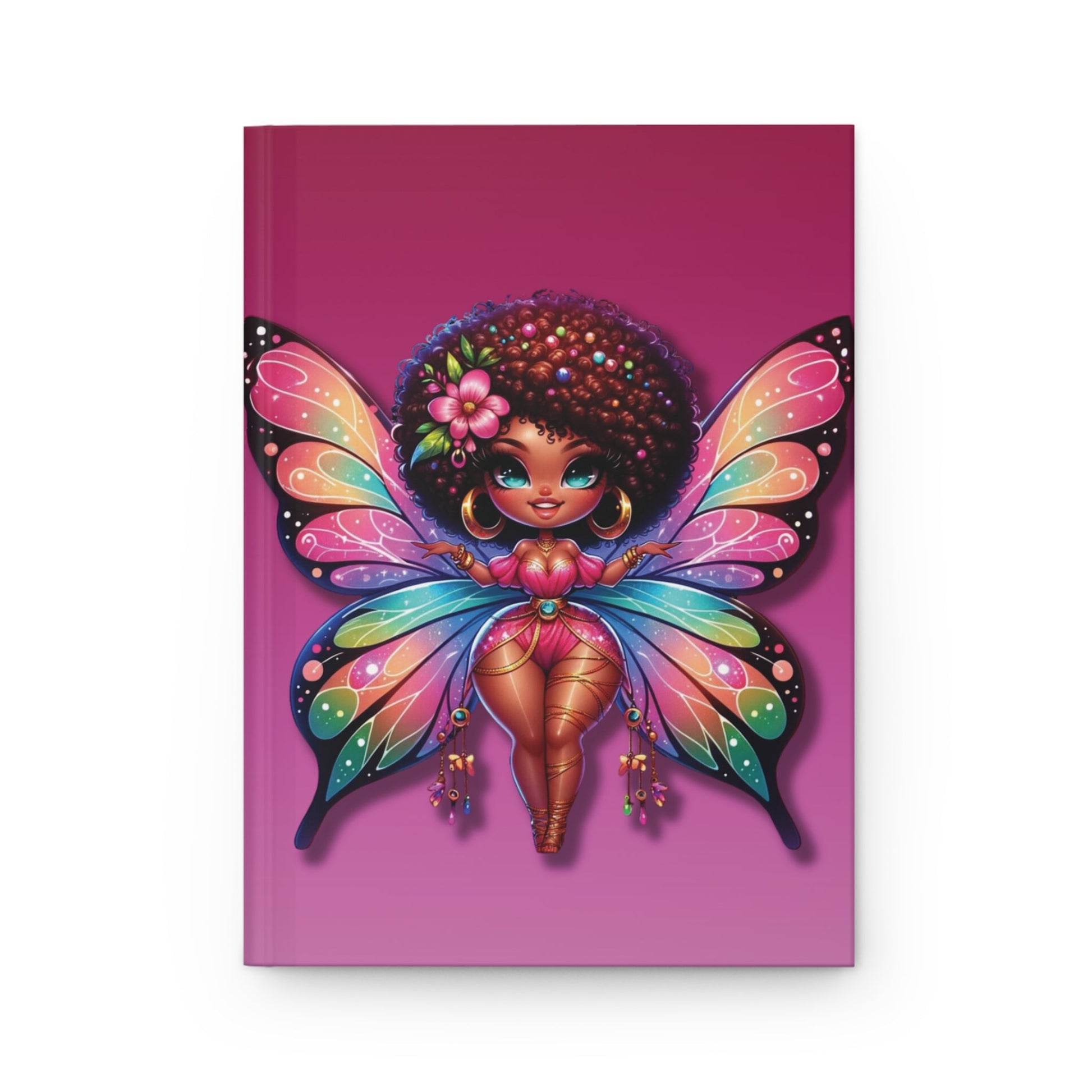 Enchanted Fairy Matte Hardcover Journal - Red Butterfly Sanctuary