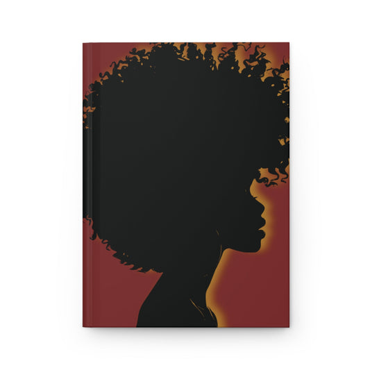 Glowing Silhouette Matte Hardcover Journal - Red Butterfly Sanctuary